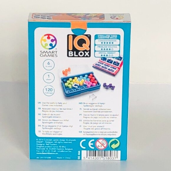 Smart Games IQ Blox - Brain Teasing Puzzle Game 120 Challenges New Sealed Age 6+ - Picture 10 of 12